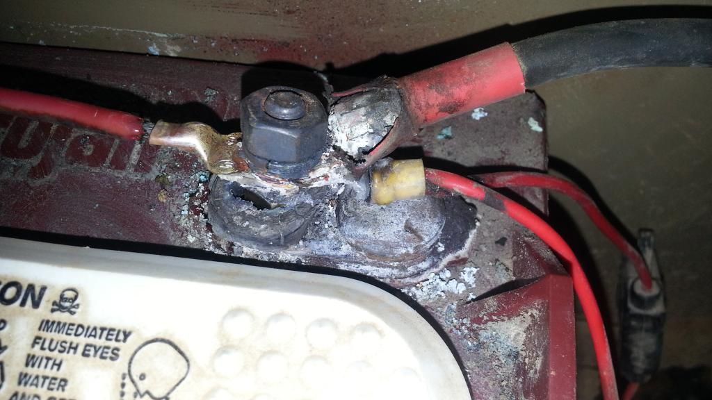 Battery post melted on golf cart!!!